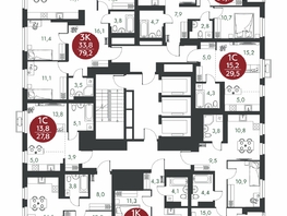 Продается 3-комнатная квартира ЖК Скандинавские кварталы, дом 1, 79.2  м&sup2;, 12869000 рублей