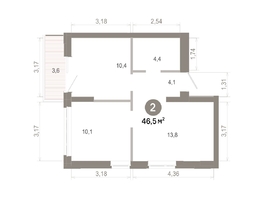 Продается 2-комнатная квартира  Квартал Молодость, дом 1, 46.49  м&sup2;, 7790000 рублей