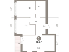 Продается 2-комнатная квартира  Квартал Молодость, дом 1, 62.28  м&sup2;, 10060000 рублей