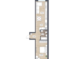Продается 2-комнатная квартира ЖК Радуга Сибири, дом 14, 47.49  м&sup2;, 4369080 рублей