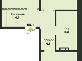 Продается 2-комнатная квартира ЖК Гренландия, Лес дом №4, 63.8  м&sup2;, 7400000 рублей