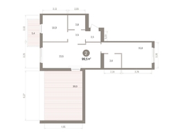 Продается 2-комнатная квартира ЖК Пшеница, дом 5.2, 99.5  м&sup2;, 12370000 рублей