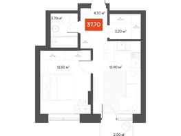 Продается 1-комнатная квартира  Квартал ЩА, 37.7  м&sup2;, 8090000 рублей