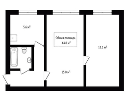 Продается 2-комнатная квартира Хасановская ул, 44.8  м&sup2;, 4400000 рублей