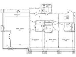 Продается 2-комнатная квартира ЖК Горького, 10, 126  м&sup2;, 33900000 рублей
