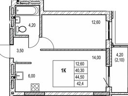 Продается 1-комнатная квартира ЖК Автограф, 40.3  м&sup2;, 6900000 рублей