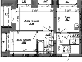 Продается 2-комнатная квартира ЖК Комсомольский проспект, дом 2, 50.8  м&sup2;, 10900000 рублей
