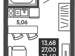 Продается Студия ЖК Ермак, 27.9  м&sup2;, 5250000 рублей