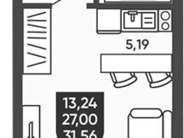 Продается Студия ЖК Ермак, 27.91  м&sup2;, 5250000 рублей
