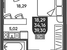 Продается Студия ЖК Ермак, 34.16  м&sup2;, 5250000 рублей