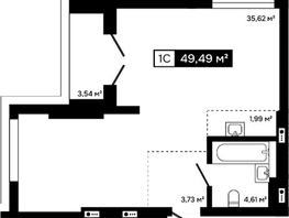 Продается Студия ЖК Платина, 45.95  м&sup2;, 17179000 рублей