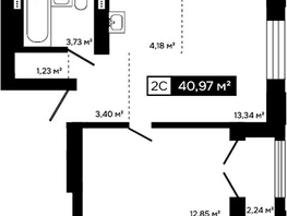 Продается 2-комнатная квартира ЖК Платина, 38.73  м&sup2;, 14346000 рублей
