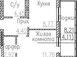 Продается 1-комнатная квартира ЖК Пегас, 32.32  м&sup2;, 7577000 рублей