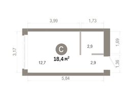 Продается Студия  Квартал Молодость, дом 1, 18.43  м&sup2;, 3520000 рублей
