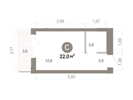 Продается Студия  Квартал Молодость, дом 1, 21.97  м&sup2;, 3710000 рублей
