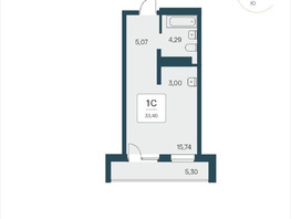 Продается Апартамент АК Тайм Парк, 33.6  м&sup2;, 5610000 рублей
