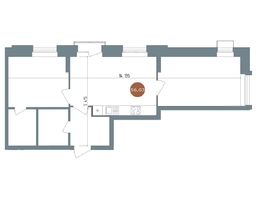 Продается 2-комнатная квартира  19/56 Кварталы Телецентра, 2, 56  м&sup2;, 10390000 рублей