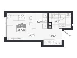 Продается Студия ЖК Ясный берег, дом 33, 25  м&sup2;, 4636000 рублей