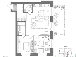Продается 2-комнатная квартира ЖК Спектр, дом 10, 89.74  м&sup2;, 14128000 рублей