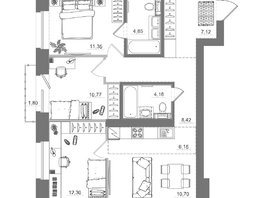 Продается 3-комнатная квартира ЖК Спектр, дом 10, 77.64  м&sup2;, 13440000 рублей