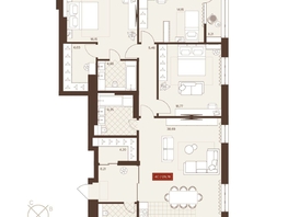 Продается 5-комнатная квартира ЖК Невский, 129.78  м&sup2;, 23100000 рублей