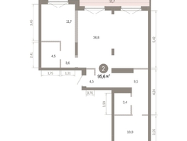 Продается 2-комнатная квартира ЖК Европейский берег, дом 46, 95.55  м&sup2;, 14960000 рублей