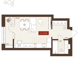 Продается Студия ЖК Невский, 31.34  м&sup2;, 5020000 рублей