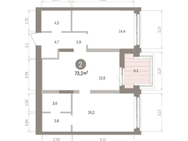 Продается 2-комнатная квартира ЖК Европейский берег, дом 32, 74.01  м&sup2;, 12390000 рублей