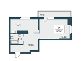 Продается 1-комнатная квартира ЖК Расцветай на Зорге, дом 3, 53.8  м&sup2;, 4830000 рублей