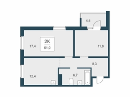 Продается 2-комнатная квартира ЖК Цветной бульвар, дом 4 сек 1, 61  м&sup2;, 8830000 рублей