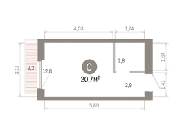 Продается Студия ЖК Пшеница, 6.1, 20.68  м&sup2;, 3650000 рублей