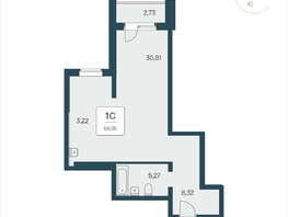 Продается Апартамент АК Тайм Парк, 50.1  м&sup2;, 7607500 рублей