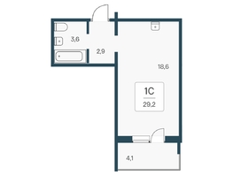 Продается Студия ЖК Эко-квартал на Кедровой, д 3 сек 1, 29.2  м&sup2;, 3850000 рублей