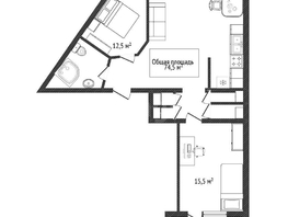 Продается 3-комнатная квартира Железнодорожная ул, 74.5  м&sup2;, 10655000 рублей