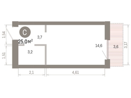 Продается Студия ЖК Европейский берег, дом 46, 25  м&sup2;, 5550000 рублей