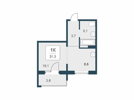 Продается 1-комнатная квартира ЖК Цветной бульвар, дом 4 сек 1, 31.3  м&sup2;, 4550000 рублей
