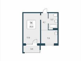 Продается 1-комнатная квартира ЖК Цветной бульвар, дом 4 сек 2, 38.6  м&sup2;, 5100000 рублей