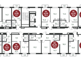 Продается 1-комнатная квартира ЖК Скандинавские кварталы, дом 1, 42.05  м&sup2;, 6813400 рублей
