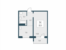 Продается 1-комнатная квартира ЖК Цветной бульвар, дом 4 сек 2, 38.4  м&sup2;, 5750000 рублей