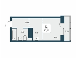 Продается Студия ЖК Расцветай на Дуси Ковальчук, 23.28  м&sup2;, 5900000 рублей