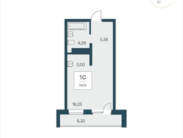 Продается Апартамент АК Тайм Парк, 34.1  м&sup2;, 6700000 рублей