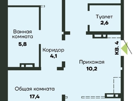 Продается 3-комнатная квартира ЖК Гренландия, Лес дом №4, 93.8  м&sup2;, 9600000 рублей