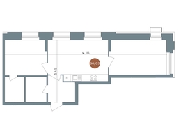 Продается 2-комнатная квартира  19/56 Кварталы Телецентра, 2, 56  м&sup2;, 10790000 рублей
