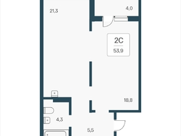 Продается 2-комнатная квартира ЖК Эко-квартал на Кедровой, д 3 сек 1, 53.4  м&sup2;, 5850000 рублей