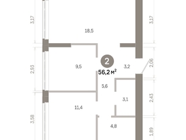 Продается 2-комнатная квартира  Квартал Молодость, дом 1, 56.24  м&sup2;, 9450000 рублей