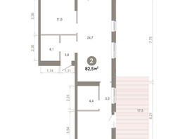 Продается 2-комнатная квартира  Квартал Молодость, дом 1, 82.45  м&sup2;, 12850000 рублей