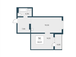 Продается 1-комнатная квартира ЖК Эко-квартал на Кедровой, дом 4, 49.9  м&sup2;, 5600000 рублей