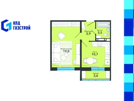 Продается 1-комнатная квартира ЖК Чистая Слобода, дом 65, 40.7  м&sup2;, 5690000 рублей