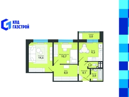 Продается 2-комнатная квартира ЖК Чистая Слобода, дом 65, 53.9  м&sup2;, 7420000 рублей