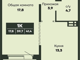 Продается 1-комнатная квартира ЖК Гренландия, Лес дом №4, 41.4  м&sup2;, 6850000 рублей
